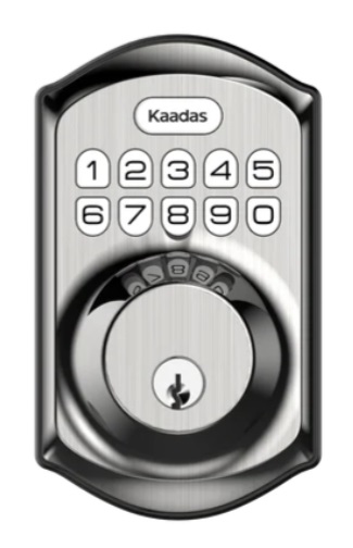 KA201-001-ZW | Z-Wave Key-Free Touchpad Deadbolt, Satin Nickel